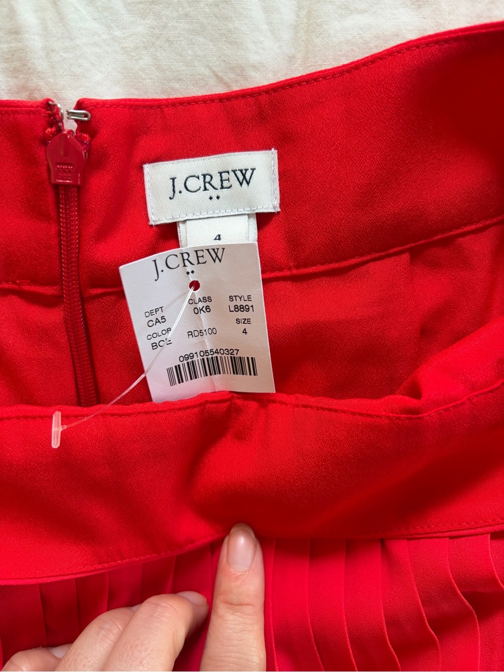 J Crew California Poppy Pleated Skirt - Picture 7 of 7